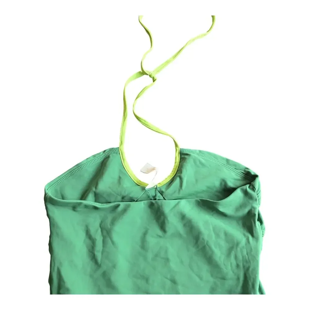 Lisa Says Gah Yasmine One-Piece Swimsuit in Verde/Green Lizard Size: L